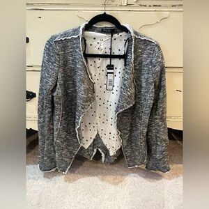 Max Jeans Charcoal Drape Cardigan Size Small NWT